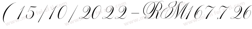 (15/10/2022 - RM167,726)字体转换